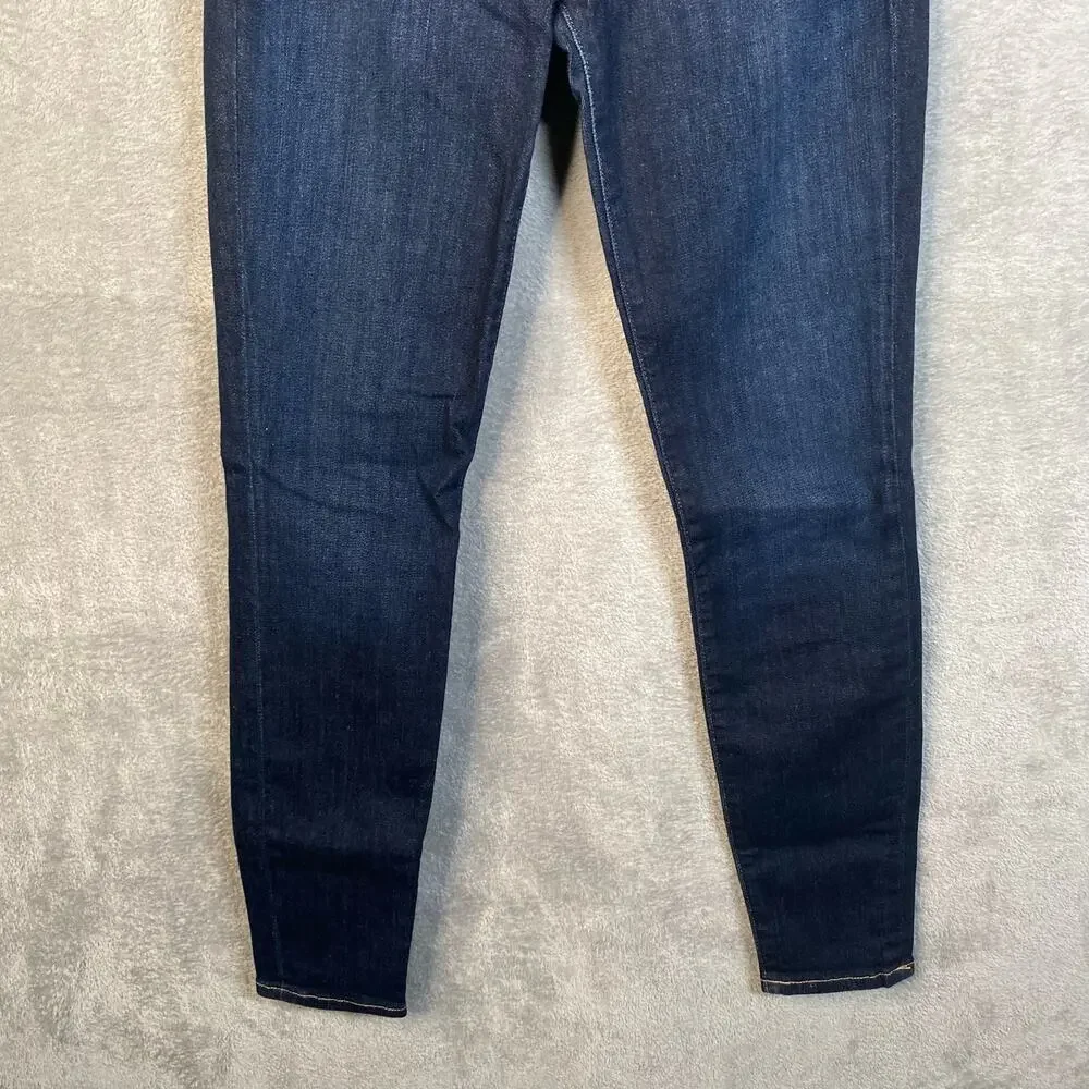 Frame Denim Jeans Women Size 25 Le High Skinny Crop Dark Blue Denim Stretch - Picture 4 of 14